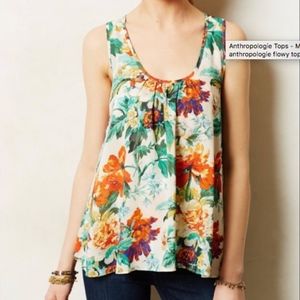 Anthropologie Meadow Rue flowy tank